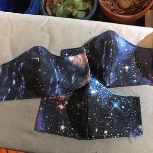 cosmic galaxy adult face mask with filter pocket